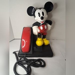 Vintage 1990s Mickey Mouse Corded Landline Phone.